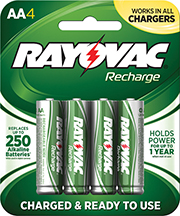 BATTERY RECHARGEABLE AA 1350MAH NIMH 4/CD - Rechargeable